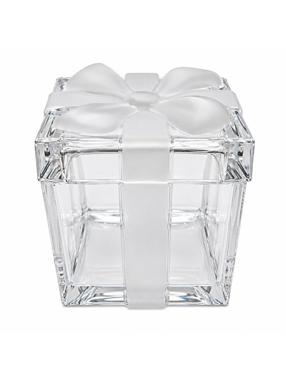 Shannon Crystal Gift Box Trinket Jewelry Box Frosted Bow Lead Crystal Poland REA